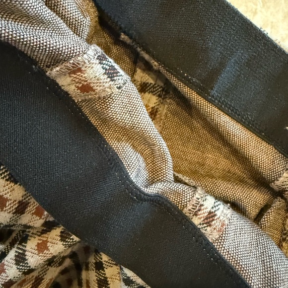 Max Studio Checkered A-Line Skirt in Tan and Black - Picture 2 of 6